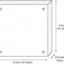 Double sided clear acrylic magnetic photo frame Display Stand (4x4 inch)