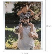 A4 Clear Acrylic Photo Frame - Magnetic Multi-Purpose Glass Effect Picture Frame Perfect to Display on Your Desk or Stand on Your Sideboard