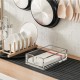 Acrylic Guest Towel Napkin Holder, Clear Bathroom Paper Hand Towels Storage Tray Modern Buffet Napkin paper tissues Holders For Kitchen or Dining Room,(22x10x7)cm,8mm
