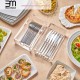 Acrylic Guest Towel Napkin Holder, Clear Bathroom Paper Hand Towels Storage Tray Modern Buffet Napkin paper tissues Holders For Kitchen or Dining Room,(22x10x7)cm,8mm
