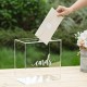 Clear Acrylic Wedding Card Box with Slot, Large (25x25x14cm)  Wedding Receptions Wishing Well Money Box, Birthdays, Memory Box