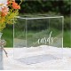 Clear Acrylic Wedding Card Box with Slot, Large (25x25x14cm)  Wedding Receptions Wishing Well Money Box, Birthdays, Memory Box