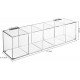 Clear Acrylic Tea Bag Organizer with Hinged Lid (35x10x8 cm), 5 Compartment