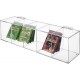 Clear Acrylic Tea Bag Organizer with Hinged Lid (35x10x8 cm), 5 Compartment