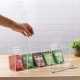 Clear Acrylic Tea Bag Organizer with Hinged Lid (35x10x8 cm), 5 Compartment