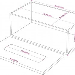 Clear Acrylic Tissue Box Cover Holder (26x12x10cm), Rectangle Napkin Dispenser Organizer, Disposable Paper Laundry