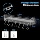 Acrylic Key Holder for Wall Decorative, Mail Sorter, Entryway Storage Organizer Key Rack with 7 Hooks,(42x10x7)