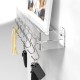 Acrylic Key Holder for Wall Decorative, Mail Sorter, Entryway Storage Organizer Key Rack with 7 Hooks,(42x10x7)