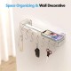 Acrylic Key Holder for Wall Decorative, Mail Sorter, Entryway Storage Organizer Key Rack with 7 Hooks,(42x10x7)