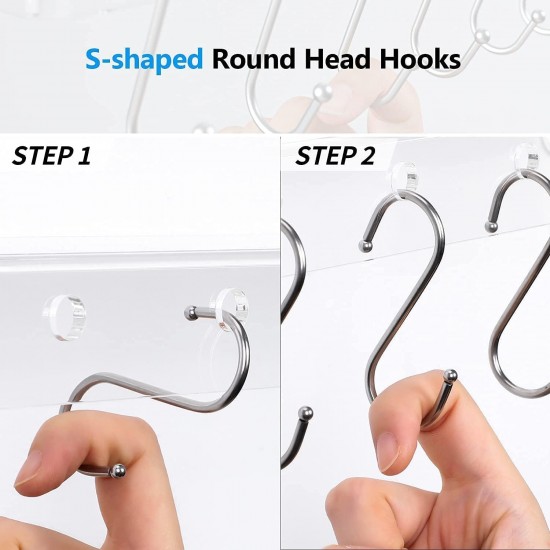 Acrylic Key Holder for Wall Decorative, Mail Sorter, Entryway Storage Organizer Key Rack with 7 Hooks,(42x10x7)