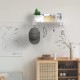 Acrylic Key Holder for Wall Decorative, Mail Sorter, Entryway Storage Organizer Key Rack with 7 Hooks,(42x10x7)