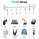 Acrylic Key Holder for Wall Decorative, Mail Sorter, Entryway Storage Organizer Key Rack with 7 Hooks,(42x10x7)