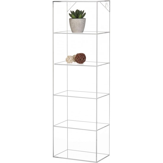 Clear Acrylic Wall Mounted Sunglasses Eyewear Organizer Storage (22 inch)(5 Slot)