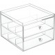 Clear acrylic glasses organizer, Storage Boxes for Glasses (2 Pack)(2 Drawers)