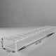 Clear Acrylic Modern Vase, Centerpiece for Dining Table, Unique Flower Vases for Home Decor or Weddings with 24 Inches Long Rectangle Vase