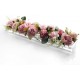 Clear Acrylic Modern Vase, Centerpiece for Dining Table, Unique Flower Vases for Home Decor or Weddings with 24 Inches Long Rectangle Vase