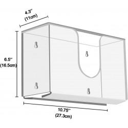 Clear Acrylic Wall Mounted Paper Hand Towel Dispenser Perfect for Kitchen, Bathroom, Restaurants