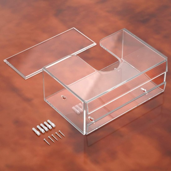Clear Acrylic Wall Mounted Paper Hand Towel Dispenser Perfect for Kitchen, Bathroom, Restaurants