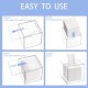 Clear acrylic tissue box with sliding lid for square napkins for home, office & restaurant