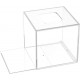 Clear acrylic tissue box with sliding lid for square napkins for home, office & restaurant