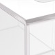 Clear acrylic tissue box with sliding lid for square napkins for home, office & restaurant