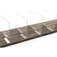 Clear Acrylic Shelf Organizer with 4 dividers to organize shelf storage for closet, kitchen, bedrooms