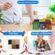 Clear Acrylic Tea Organizer with Lid for Kitchen Cabinets Pantry (9 Compartments)