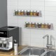Clear Acrylic Spice Rack & Organizer, Wall Mount, Expandable for Kitchen (3 Pack)