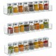 Clear Acrylic Spice Rack & Organizer, Wall Mount, Expandable for Kitchen (3 Pack)