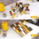 Clear Acrylic Spice Drawer Organizer – (4 Tier) Spice Organizer for Drawer – Durable and Lightweight Spice Rack Drawer Organizer – Adjustable Design – 1 Pack