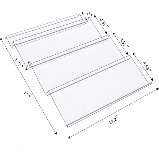 Clear Acrylic Spice Drawer Organizer – (4 Tier) Spice Organizer for Drawer – Durable and Lightweight Spice Rack Drawer Organizer – Adjustable Design – 1 Pack