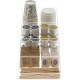 Clear Acrylic Coffee Station Organizer for Break Room, Kitchen Cups/Lids/Sugar/Tea/Stirrers( 7 compartments)