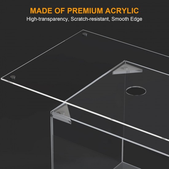Refillable Clear Acrylic Facial Tissue Box with Magnetic Lid
