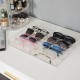 Clear Acrylic Sunglass Eyeglass Organizer Tray with (8 Compartments), Multipurpose Accessories Drawer Tray