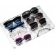 Clear Acrylic Sunglass Eyeglass Organizer Tray with (8 Compartments), Multipurpose Accessories Drawer Tray