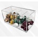 Clear Acrylic Coffee Capsule Organizer contains 4 sections with a storage lid