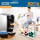 Clear Acrylic Coffee Capsule Organizer contains 4 sections with a storage lid