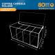Clear Acrylic Coffee Capsule Organizer contains 4 sections with a storage lid