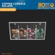 Clear Acrylic Coffee Capsule Organizer contains 4 sections with a storage lid