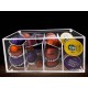Clear Acrylic Coffee Capsule Organizer contains 4 sections with a storage lid
