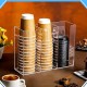 Clear Acrylic Coffee Dispenser and Organizer for Paper Cup (3 Compartments)