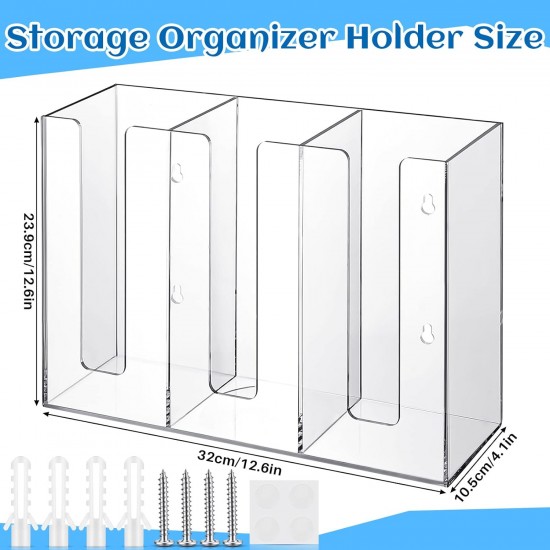 Clear Acrylic Coffee Dispenser and Organizer for Paper Cup (3 Compartments)