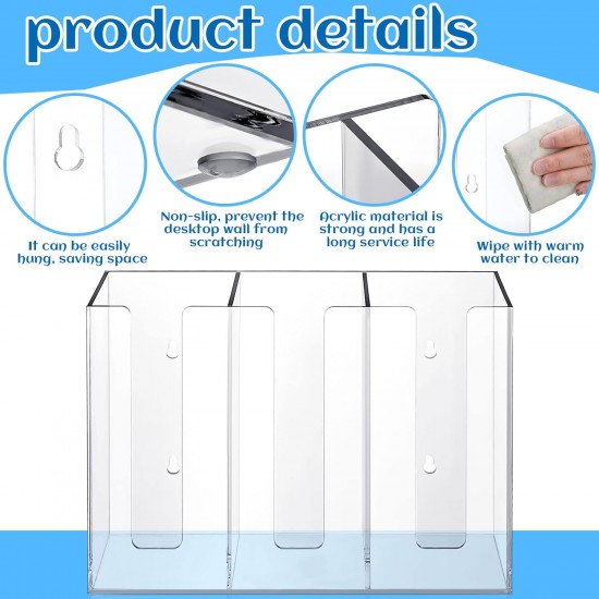 Clear Acrylic Coffee Dispenser and Organizer for Paper Cup (3 Compartments)