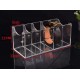 Clear Acrylic Belt Organizer with 5 Compartments, Belt, Makeup & Tie Container Storage Holder for Closet, Shelf, and Dresser Drawers