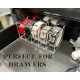 Clear Acrylic Belt Organizer with 5 Compartments, Belt, Makeup & Tie Container Storage Holder for Closet, Shelf, and Dresser Drawers