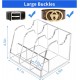 Clear Acrylic Belt Organizer with 3 Compartments, Belt, Makeup & Tie Container Storage Holder for Closet, Shelf, and Dresser Drawers