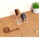 Clear Acrylic Belt Organizer with 3 Compartments, Belt, Makeup & Tie Container Storage Holder for Closet, Shelf, and Dresser Drawers