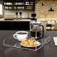 Acrylic Serving Tray, Spill Proof, Clear Decorative Tray, Coffee tray, Table Countertop with Handles tray 