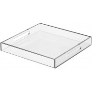 Acrylic Serving Tray, Spill Proof, Clear Decorative Tray, Coffee tray, Table Countertop with Handles tray 