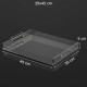 Acrylic Serving Tray (45x35)cm, Spill Proof, Clear Decorative Tray, Coffee tray, Table Countertop with Handles tray 
